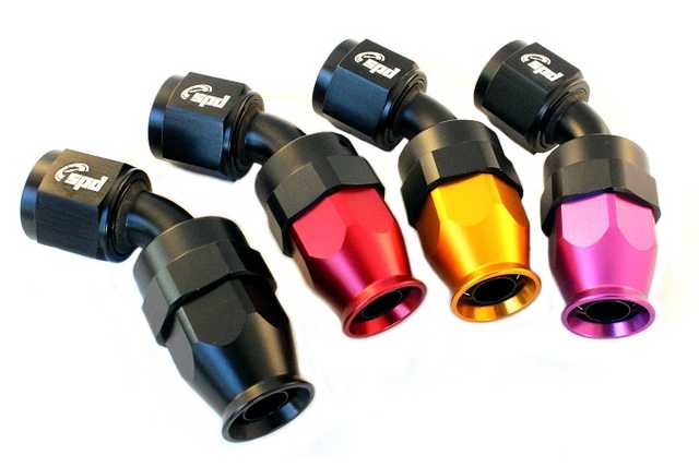 SPD An4 hose end 45 ° PTFE