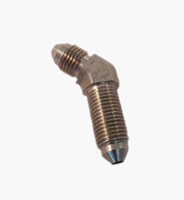 SPD Bulkhead fitting 45° 3/8-24 SS