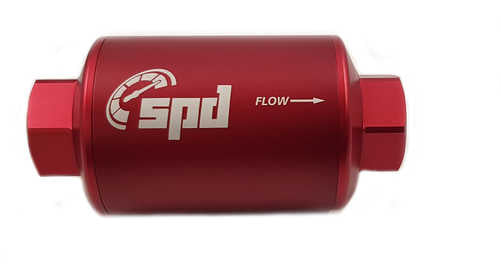 SPD Bränslefilter kompakt 100 micron E85 röd (förfilter)
